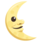 Last Quarter Moon With Face emoji on Emojione